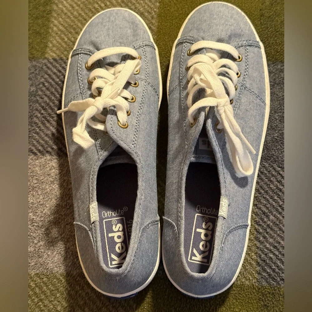 Women’s Keds Sneakers Chambray Light Blue: Size 8.5M - Picture 2 of 9